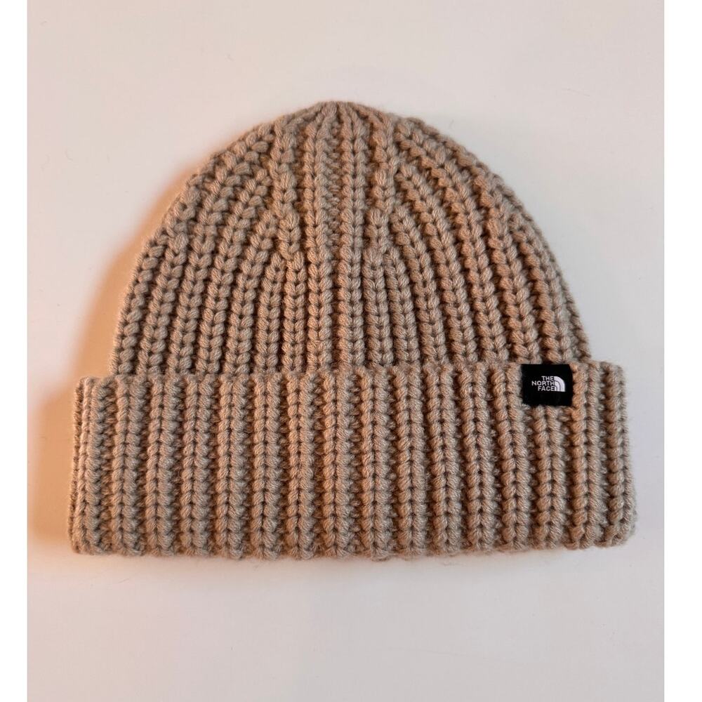 The North Face Chunky Knit Watchman Beanie Beige Tan Taupe